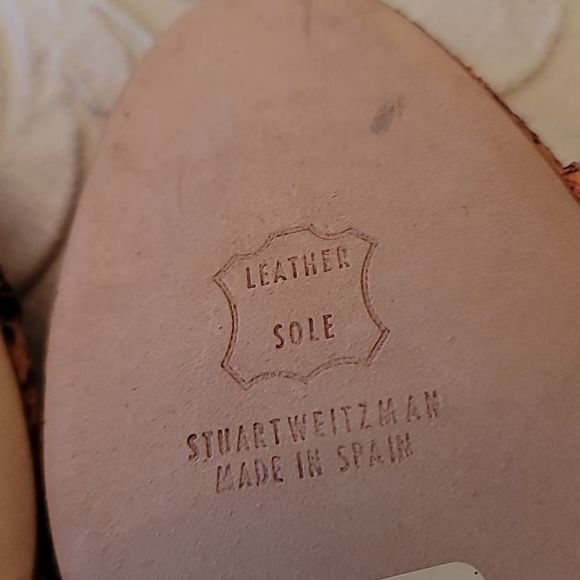 Gorgeous Stuart Weitzman Lynx Melon Iris Snakeskin Ballet Flats - Picture 13 of 16